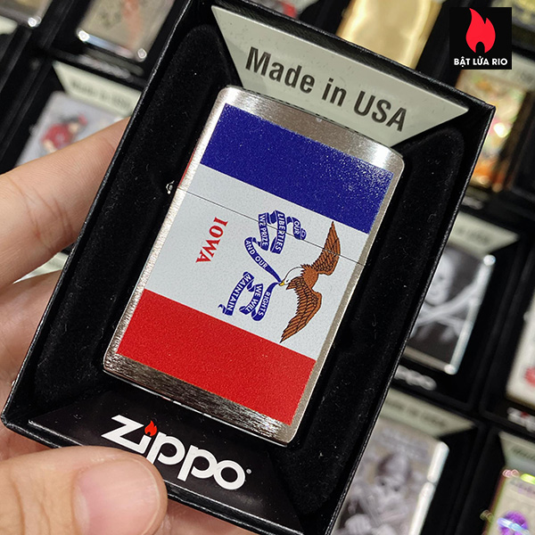 Bật Lửa Zippo 200 Iowa Flag Design