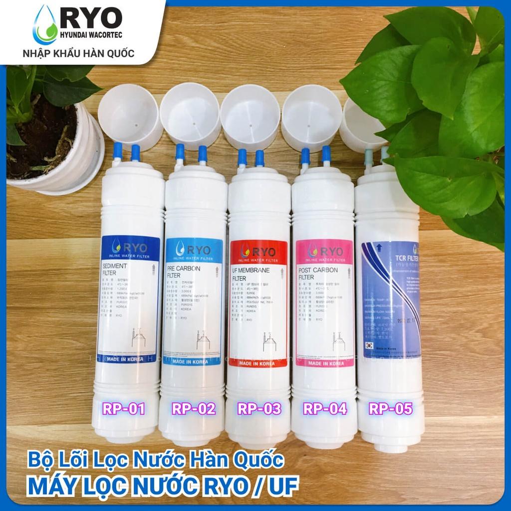 Combo 5 Lõi Lọc Nước Hàn Quốc Cho Máy Lọc Nước UF (RYO Hyundai, KoriHome, Canzy, CNC, Humero