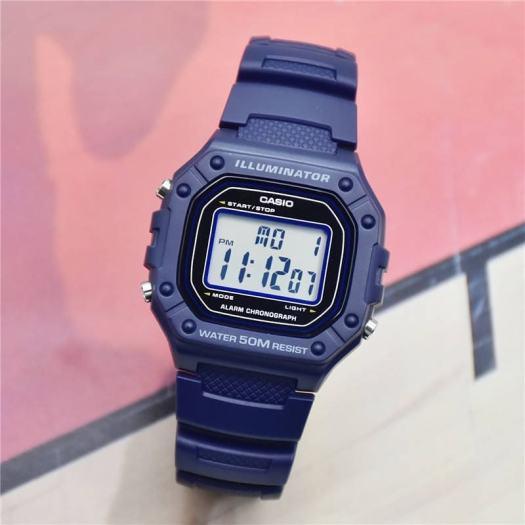 Đồng Hồ Nam Dây Nhựa Casio Standard W-218H-2AVDF Chính Hãng - W-218H-2A