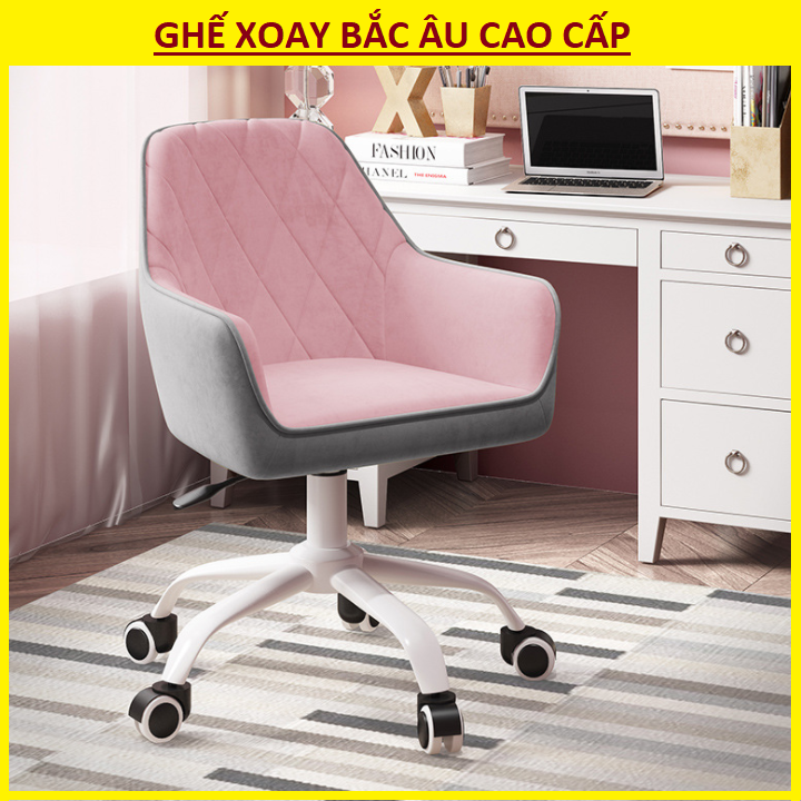 Ghế Xoay. Ghế Xoay Bắc Âu Chân 5 Cánh Cao Cấp