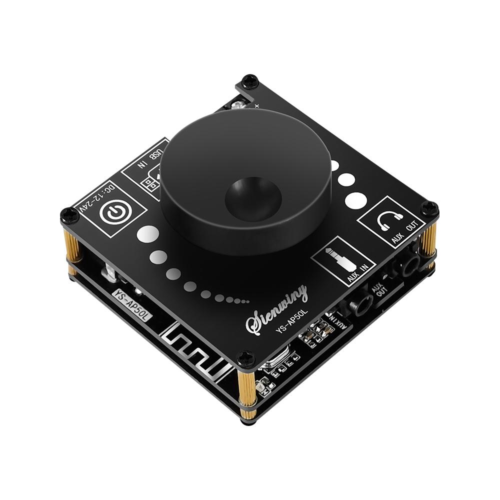 2 Channel BT 5.1 Digital Audio Amplifier Board Module High and Low Tone Adjustment Mobilephone APP Control Support AUX 3.5mm Audio U disk Sound Card Input