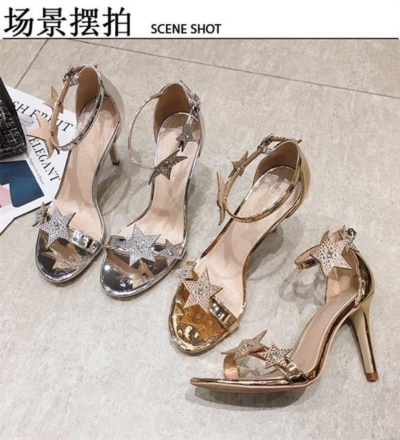 Sandal cao gót quai ngang ngôi sao xinh xắn