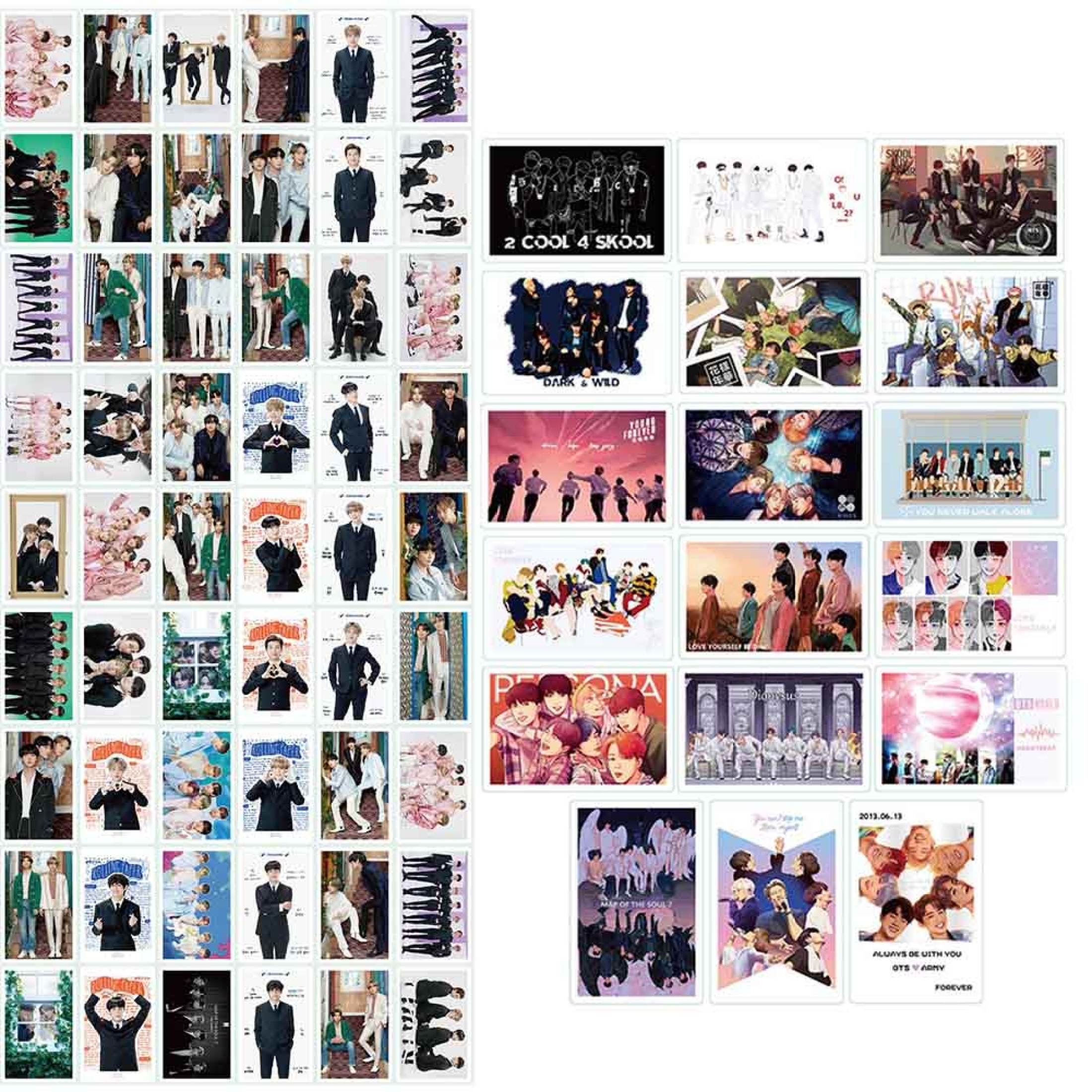 Lomo card BTS bộ 30 thẻ ảnh