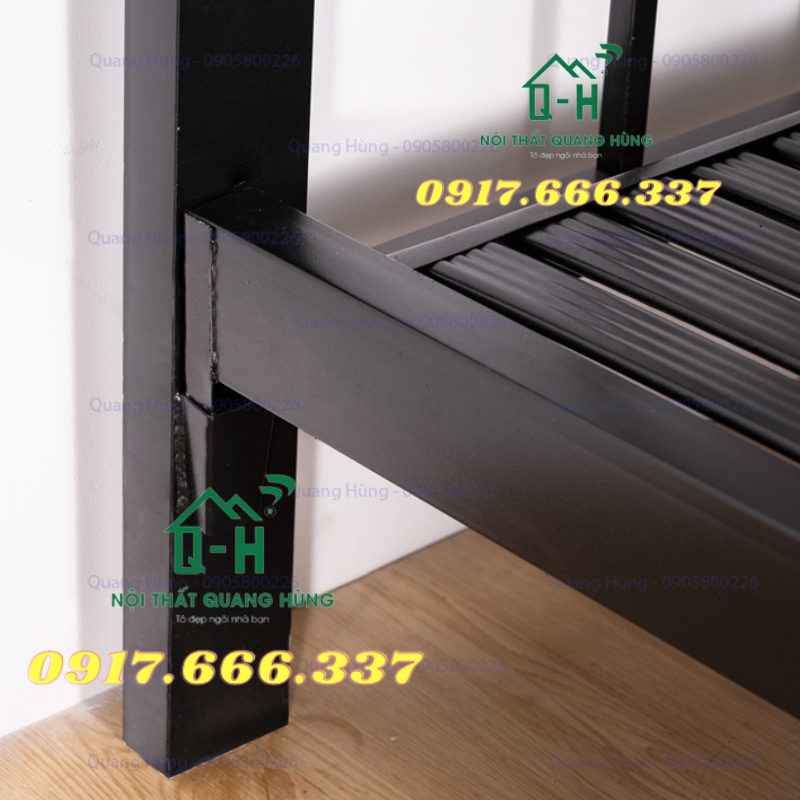 GIƯỜNG TẦNG SẮT HỘP 4X8 MÀU ĐEN NHIỀU KÍCH THƯỚC DÀNH CHO GIA ĐÌNH - CHẮC CHẮN