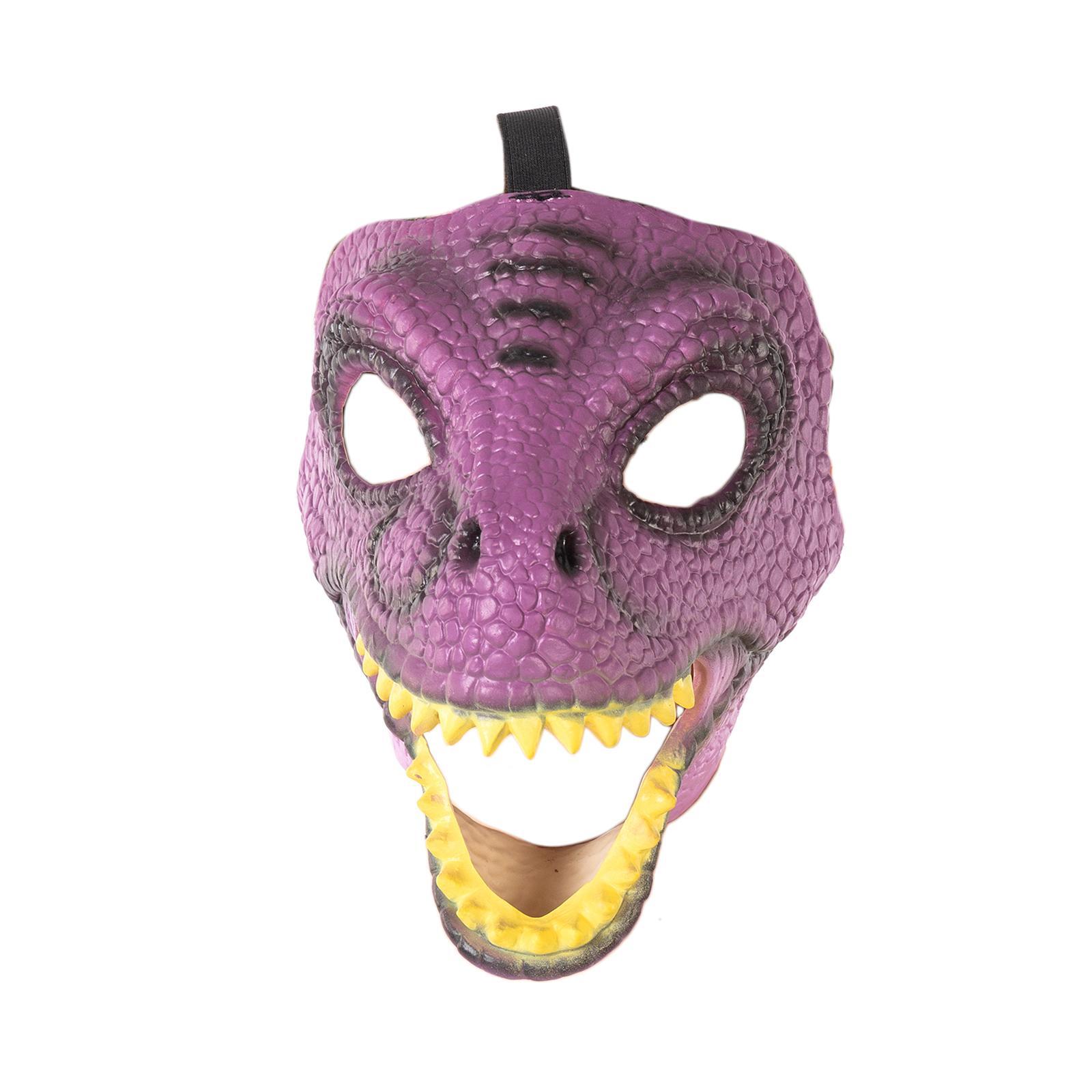 3D Dinosaur Latex Dragon Movable Jaw Headgear Scary Props Creative Halloween Animal for Role Play Theater Party Supplies
