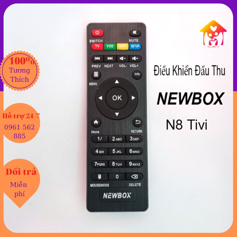 Điều Khiển Đầu Thu NEWBOX N8 Androi TV  -Remote Tivi Newbox