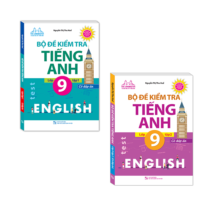  Combo 2 cuốn: Bộ đề kiểm tra tiếng Anh lớp 9 - Có đáp án ( Tặng kèm bookmark)