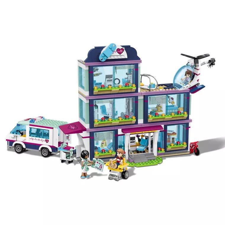 (932pcs có sẵn) Đồ chơi xếp hình lắp ráp lego mô hình bệnh viện 3 tầng Heart Lake City Hospital 90002