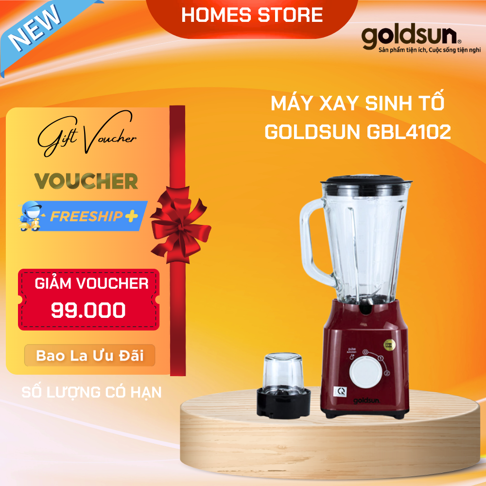 Máy Xay Sinh Tố GOLDSUN GBL4102 Dung Tích 1.5 Lít Công Suất 400 W - Hàng Chính Hãng