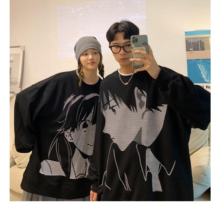 Combo Áo đôi Sweater Manga phong cách Ulzzang Hàn Quốc tay dài CoolZ C020