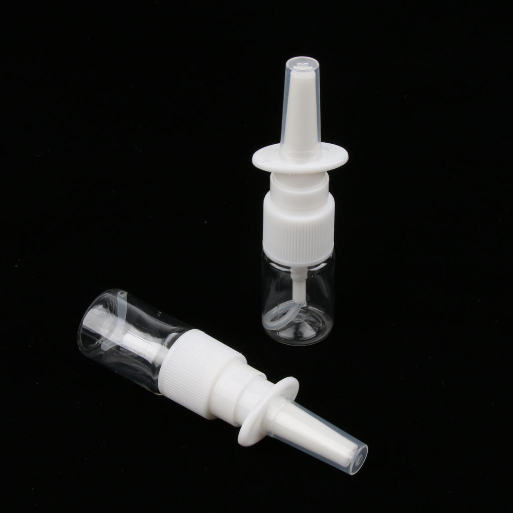 40 Pieces 5ml Plastic Nasal Spray Bottles Fine Mist Sprayer Pump Clear