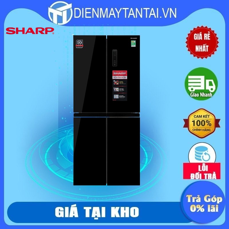 Tủ lạnh Sharp Inverter 362 lít SJ-FX420VG-BK - Hàng chính hãng