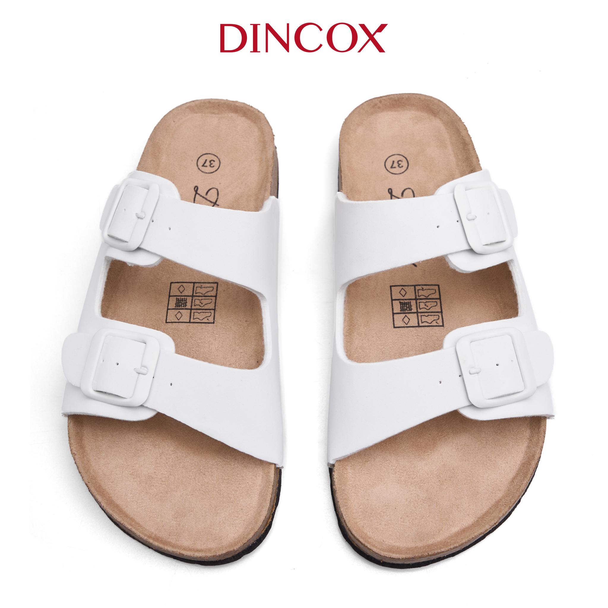 Dép Đế Trấu Nữ 2 Khóa Navy DC01 - EVA Dincox