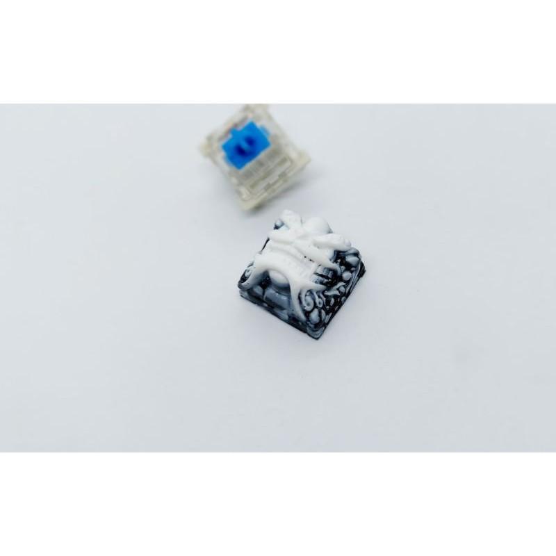 Keycap Shishi Clone tone trắng đen trang trí bàn phím cơ gaming