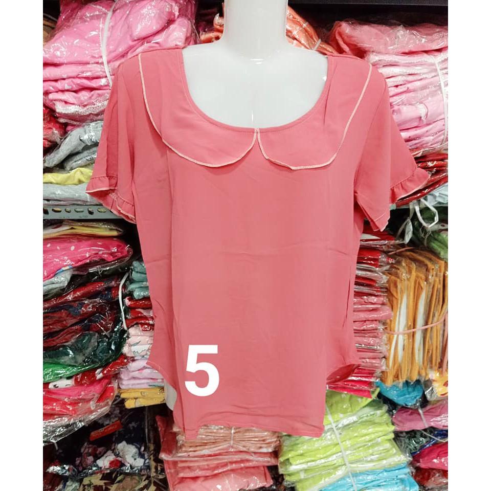 Áo voan cổ lá sen, hình thật Shop tự chụp