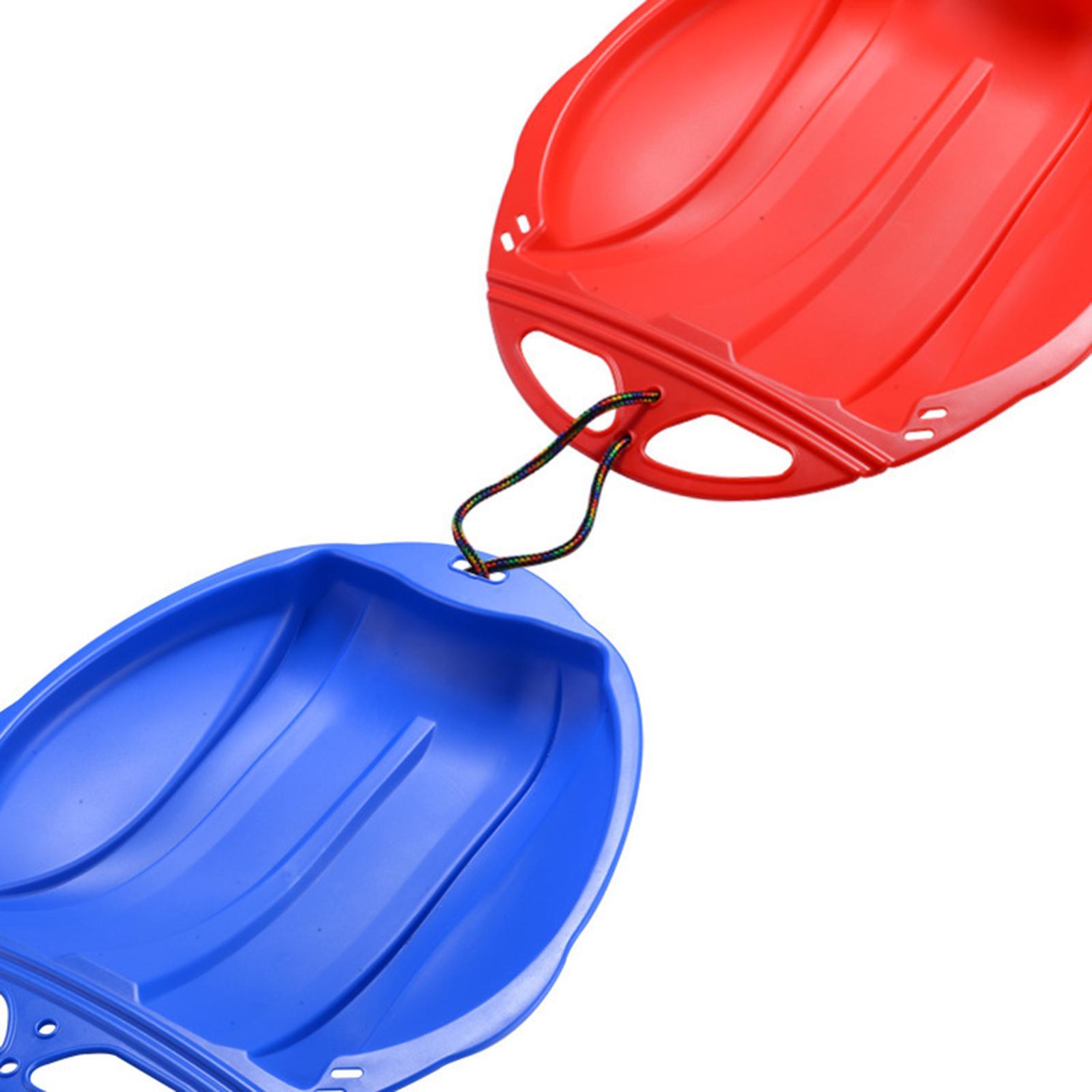 Durable Kids Snow Sled Sledge Toboggan Outdoor Downhill Snowboard Sleigh