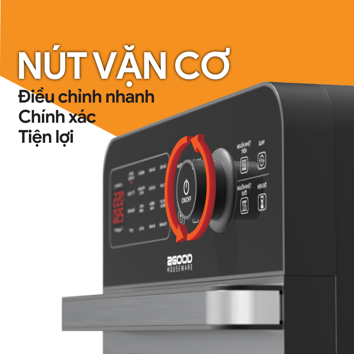 Nồi Chiên Không Dầu 2GOOD Vortex S-20, Lõi Inox 304BA bóng (14.5L) - Hàng Chính hãng