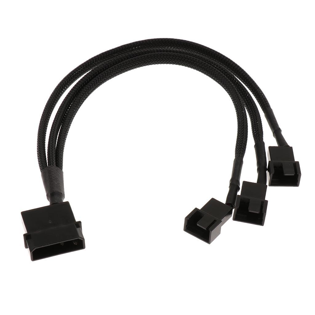 2-5pack 3Way 3/4 Pin Y Splitter Adapter Cable for CPU PC Case PWM Fan 270mm