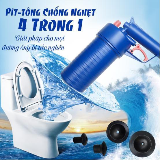 Dụng cụ thông cống nghẹt 1 Pit tông 4 trong 1