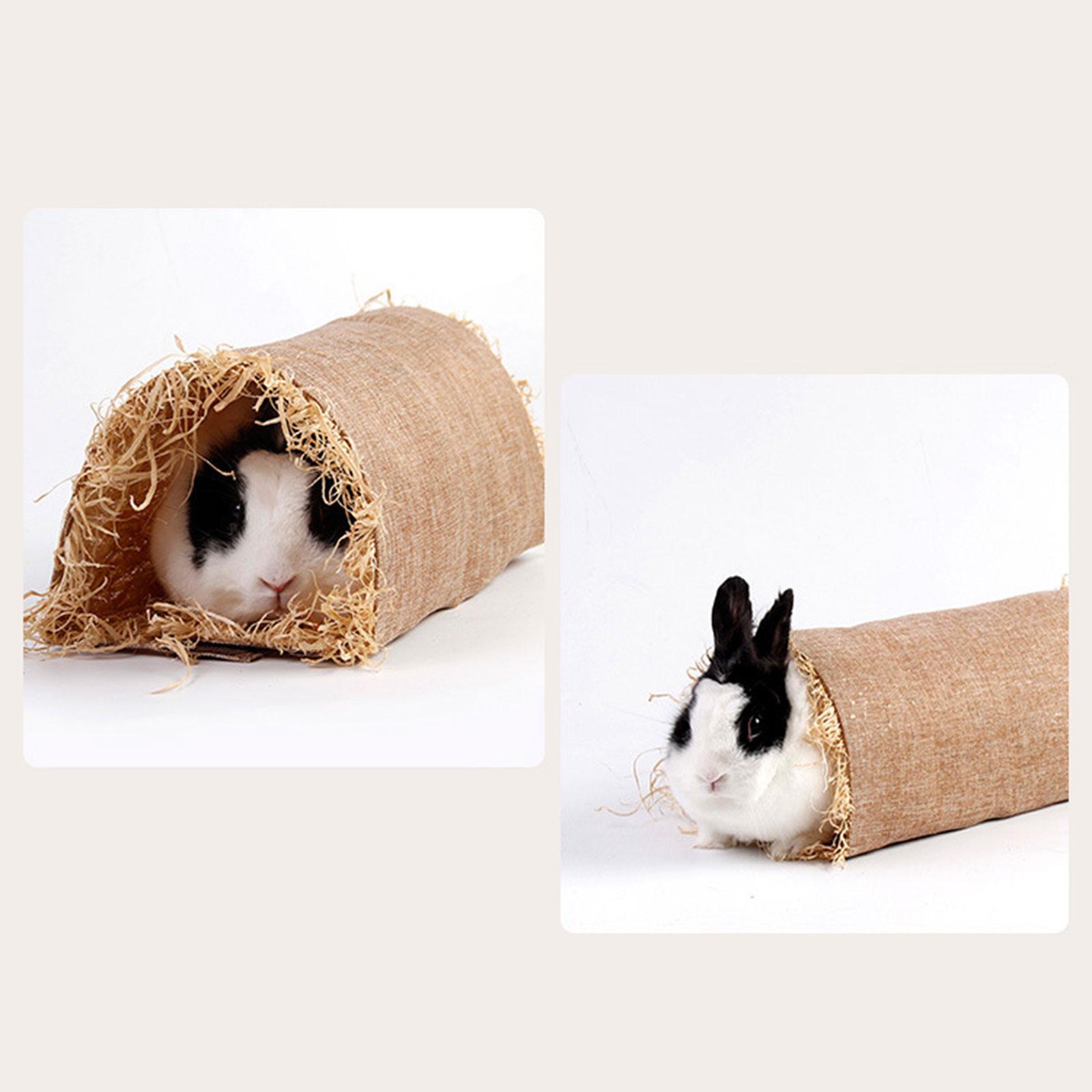 2X Portable Rabbit Hideaway Toy Pet Hamster Tunnel for Game Guinea Pig Kitty