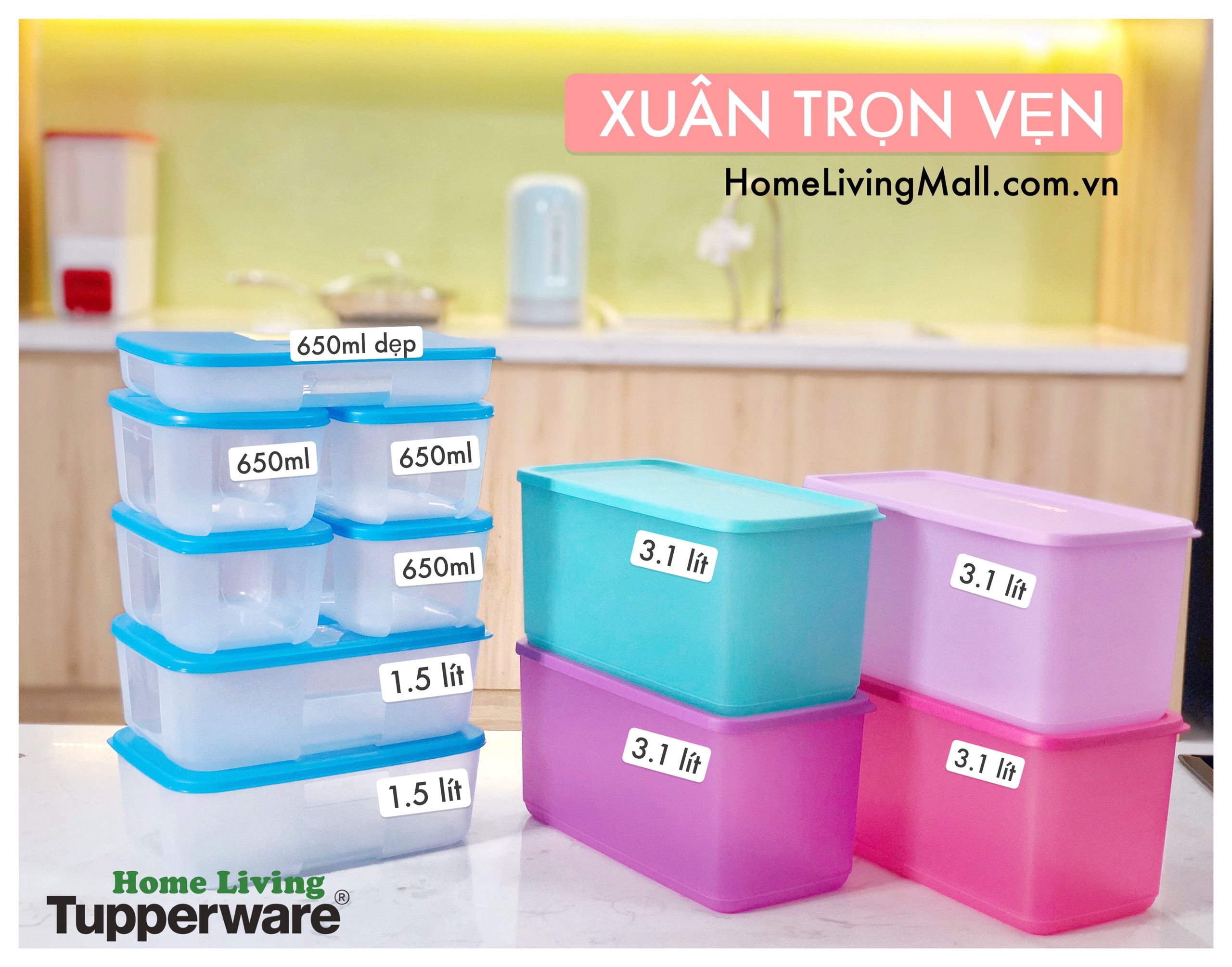 Combo Trữ Đông &amp; Mát Xuân Trọn Vẹn Tupperware