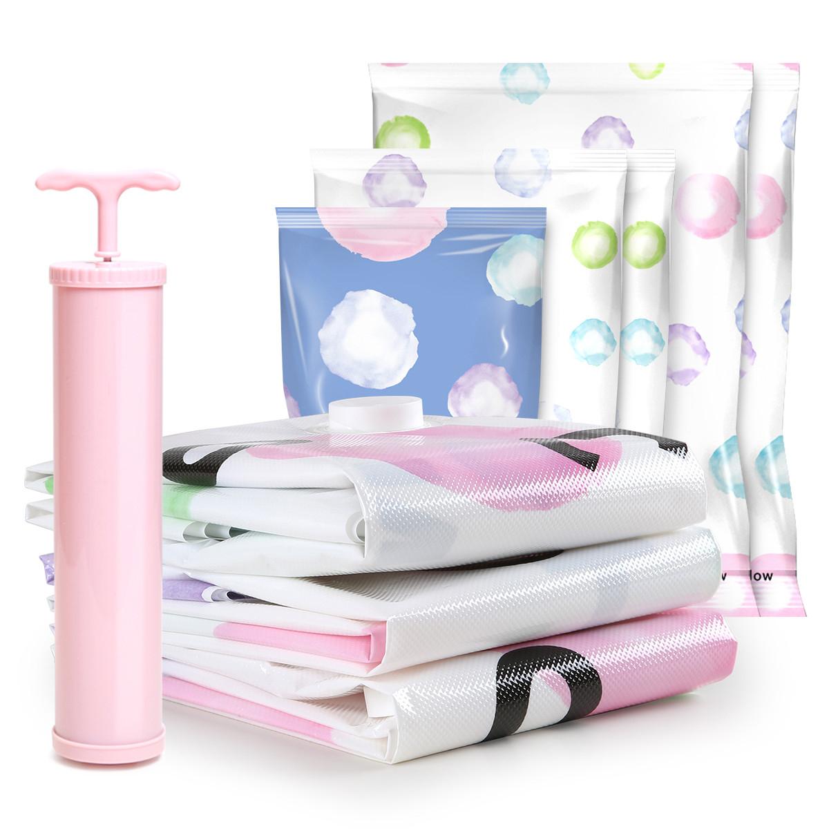 Bộ 8 túi nén chân không HOME ORGANIZER có thể tái sử dụng với bơm tay