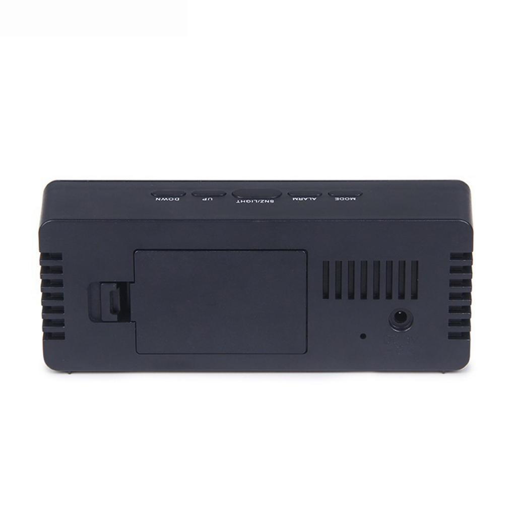 2 Pieces LED Digital Alarm Clock Indoor Temperature Display 12H/24H Desktop