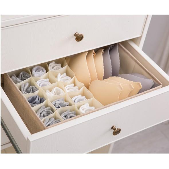 Hộp Tủ Vải Bố Đựng đựng đồ lót tiện ích - 16 Ngăn
