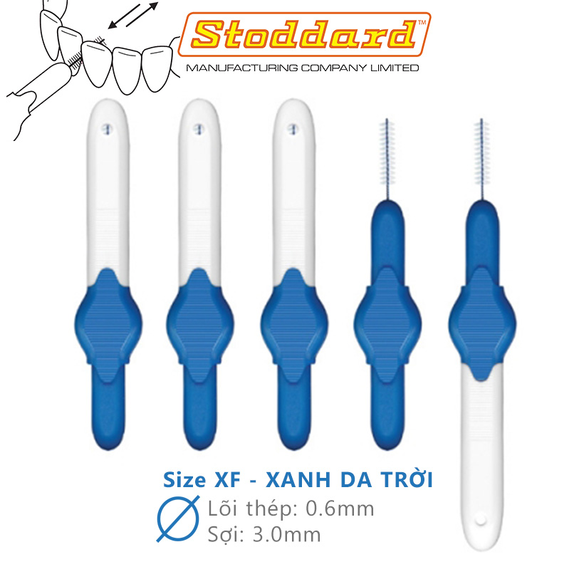 Bộ bàn chải kẽ răng Stoddard từ 0.6 đến 2.5mm - UK