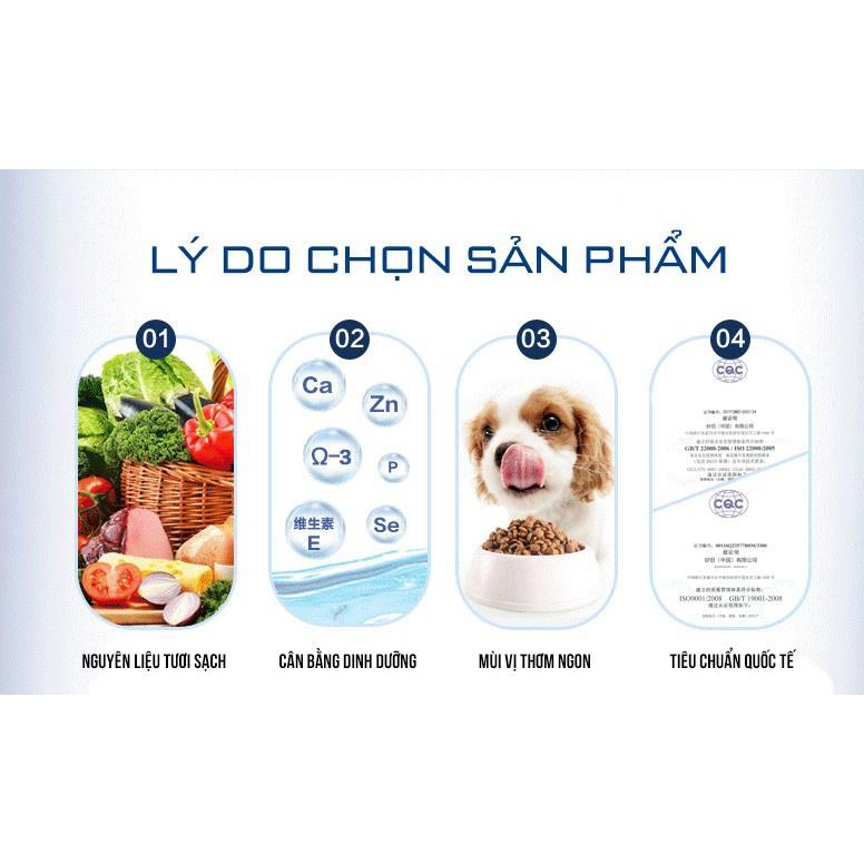 Hạt Khô Cho Chó Con SMARTHEART Vị Bò và Sữa 400G