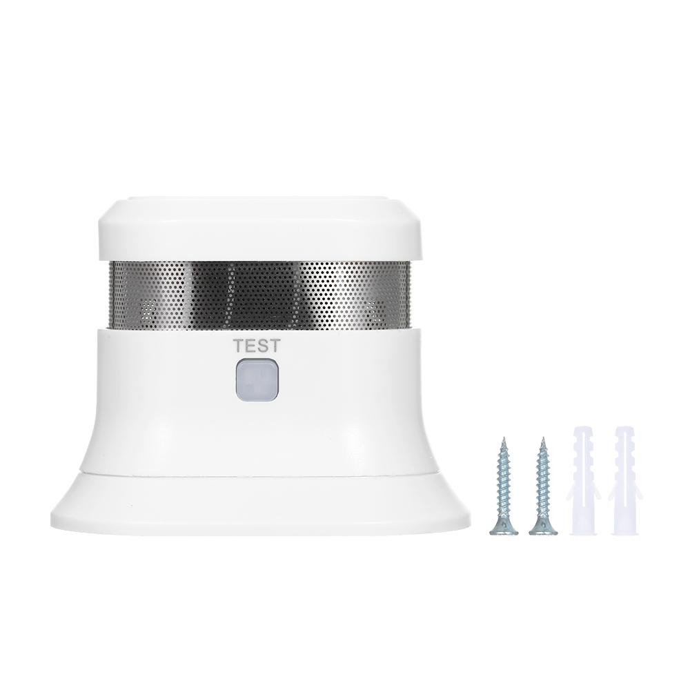 Thiết bị báo động cháy cảm biến với đèn LED đỏ, không nối dây điện