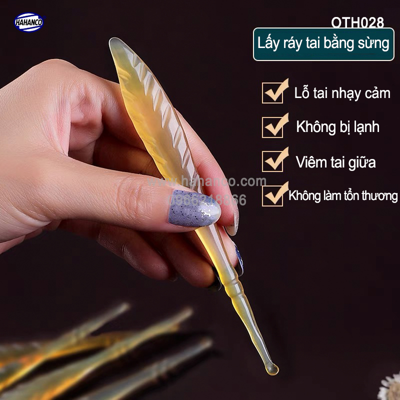 Dụng cụ lấy ráy tai bằng sừng, giúp tai luôn sạch - OTH028 - An toàn, tiện dụng, dụng cụ vệ sinh tai chăm sóc gia đình