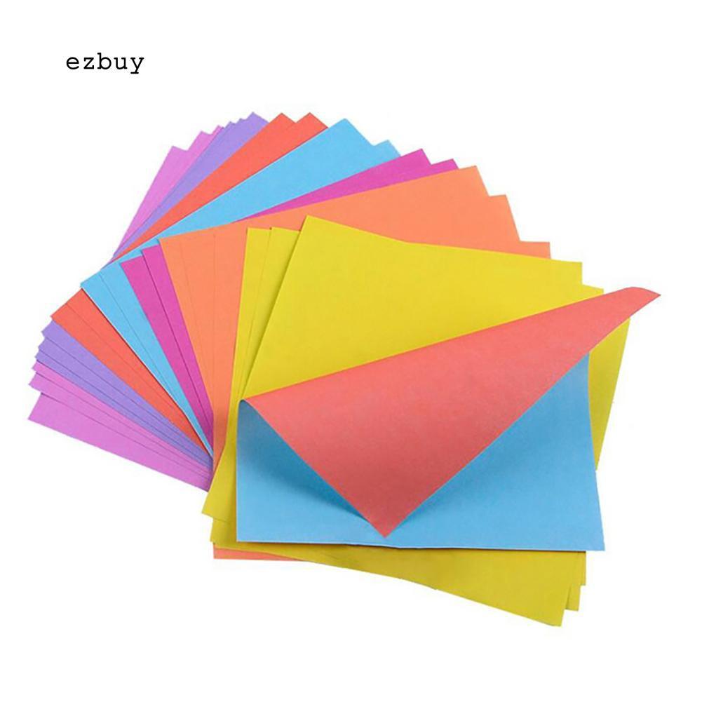 Bộ 100 tờ giấy xếp Origami nhiều màu hình vuông