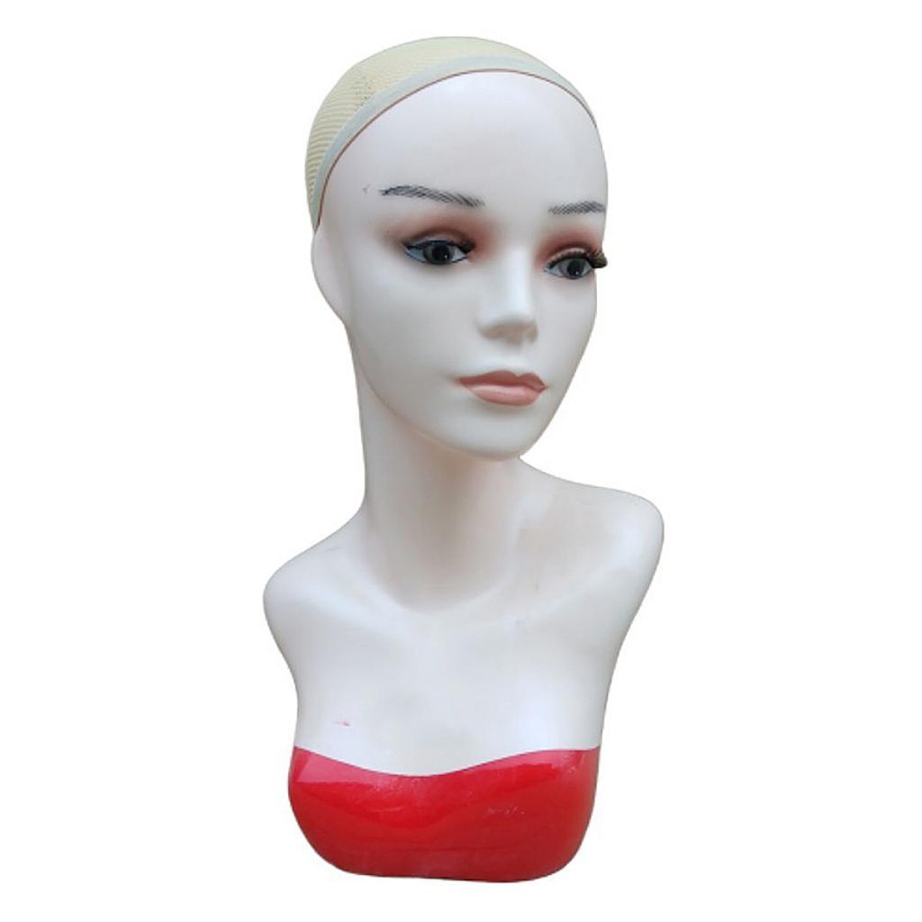Female Mannequin Head Manikin Bust Stand For Wig Hat Jewelry Display