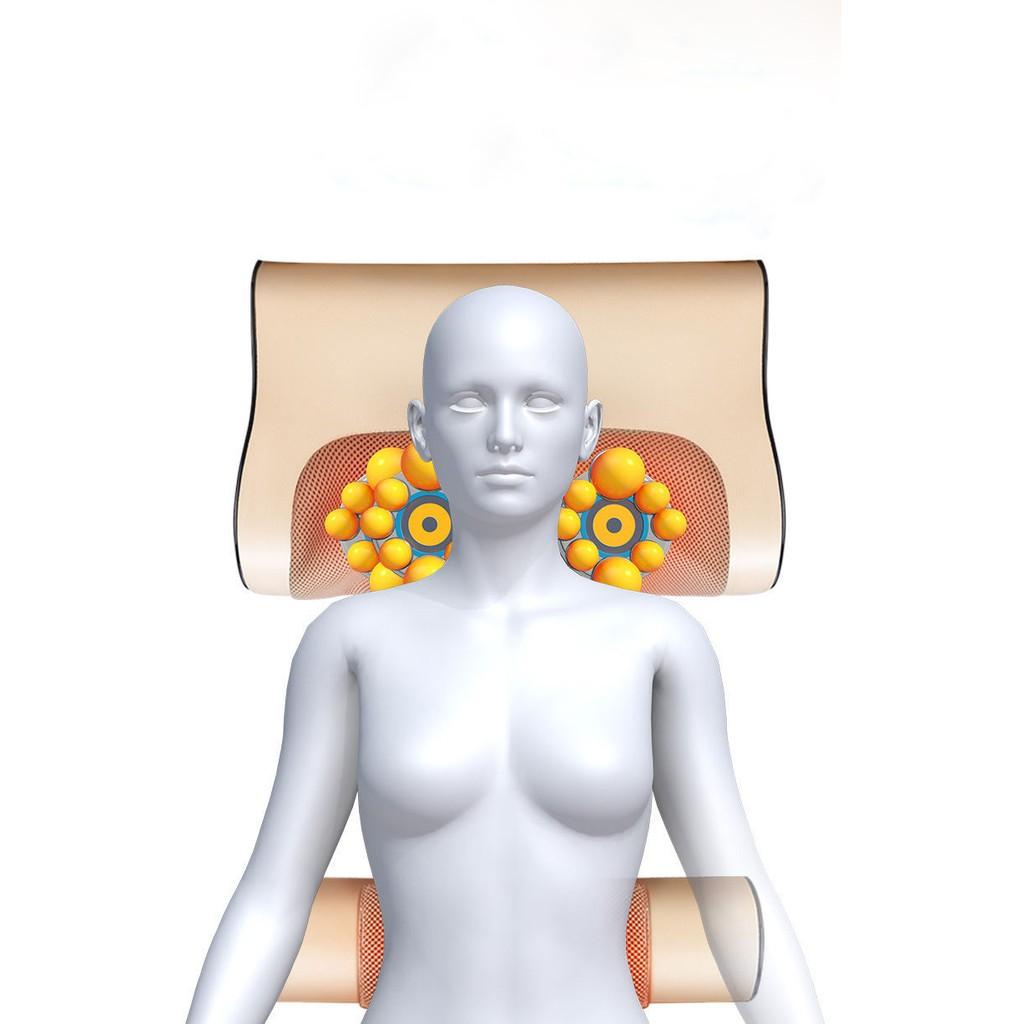 Gối massage Cổ hồng ngoại Thế hệ mới X436 Trị liệu Cổ, Vai Gáy, Cột sống lưng Chất liệu Da, Vải chống thấm nước