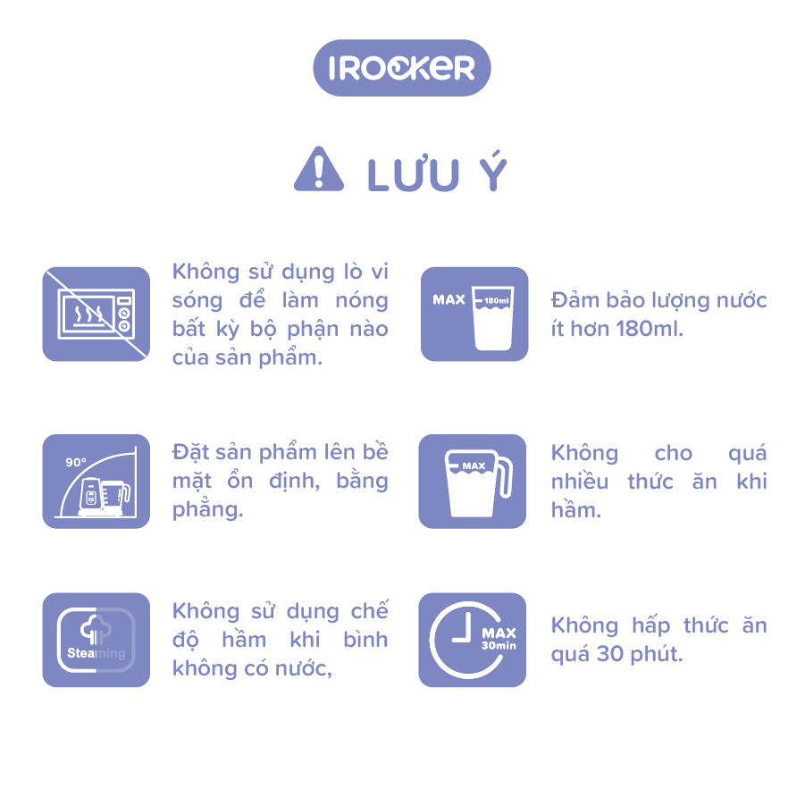 Máy xay hấp thức ăn đa năng IROCKER - BFP 002