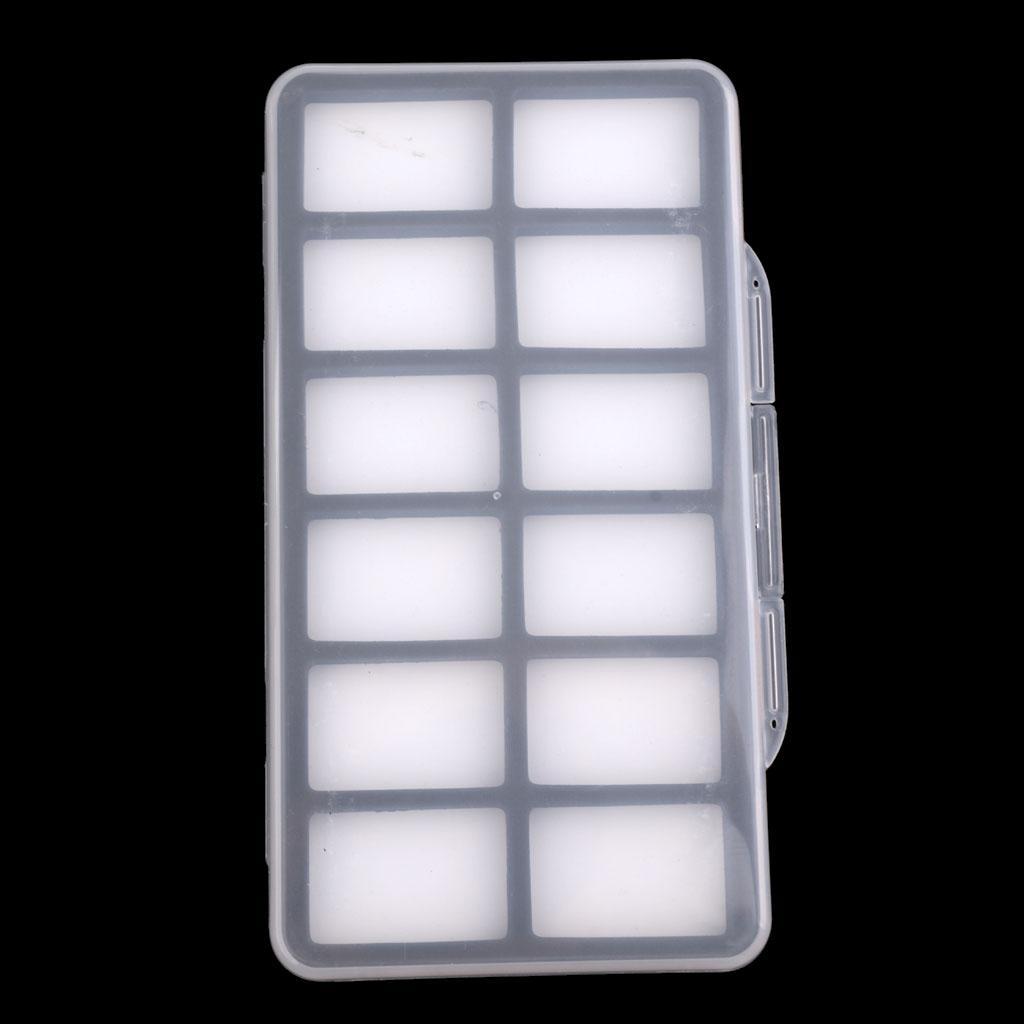 Fly Fishing Box Clear Lid 12 Compartments Foam Insert Slim Fly Box Hook Baits Flies Case