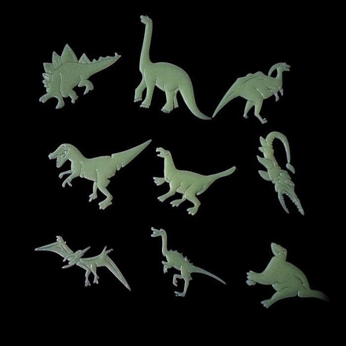 9 miếng dán hình khủng long hiệu ứng dạ quang