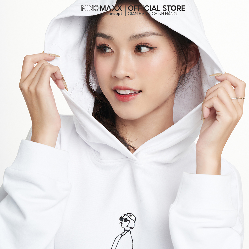 NINOMAXX Áo hoodies Nữ chất liệu cotton dày dặn 2204009