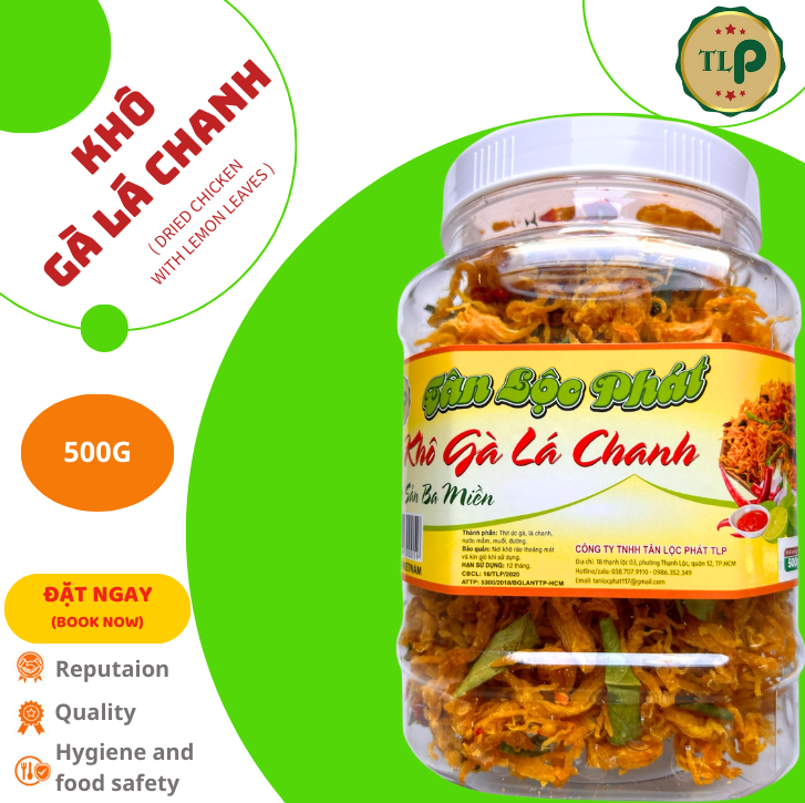 KHÔ GÀ LÁ CHANH TÂN LỘC PHÁT HŨ 500G