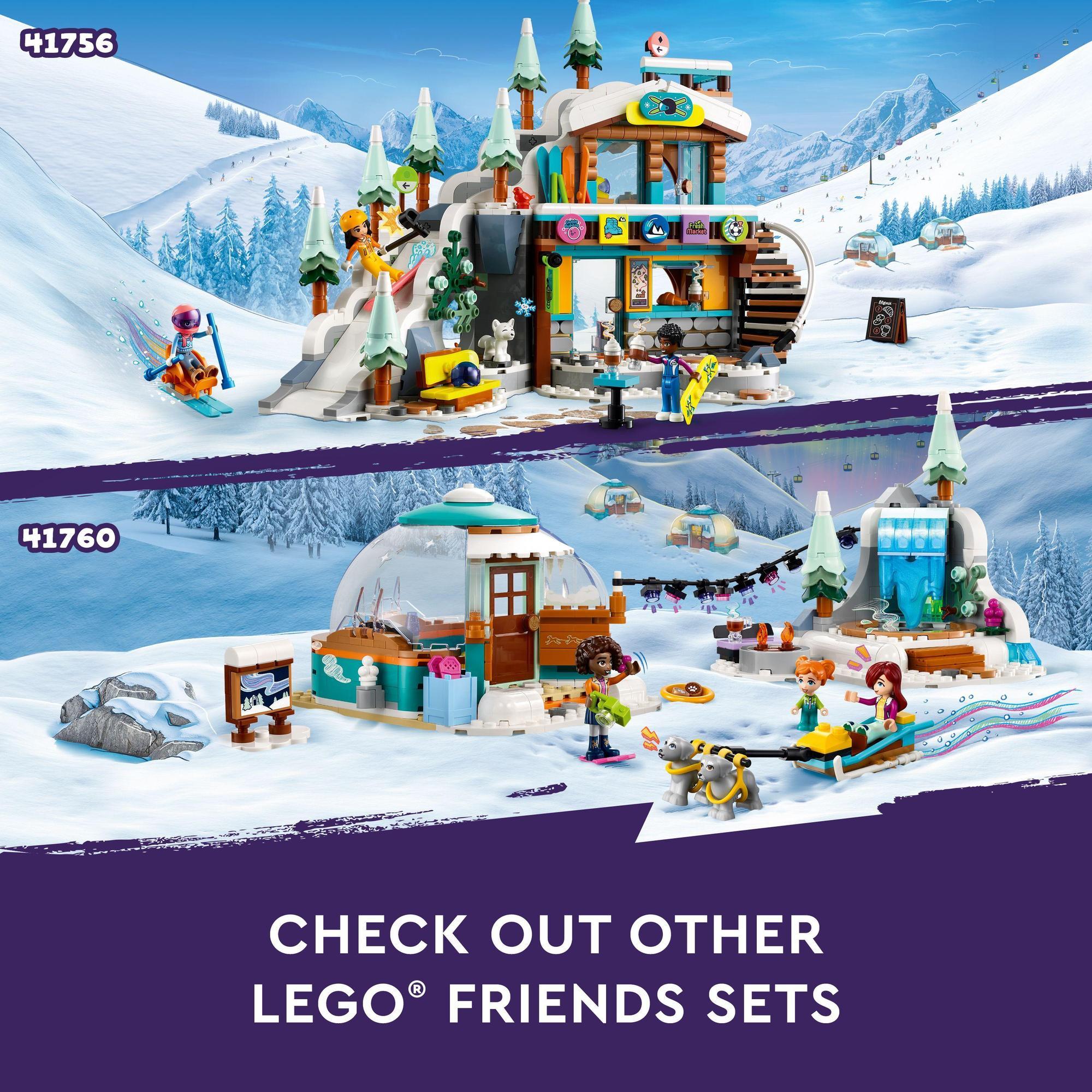 LEGO Friends 41760 Đồ chơi lắp ráp Khám phá và nghĩ dưỡng tại lều tuyết (491 chi tiết)