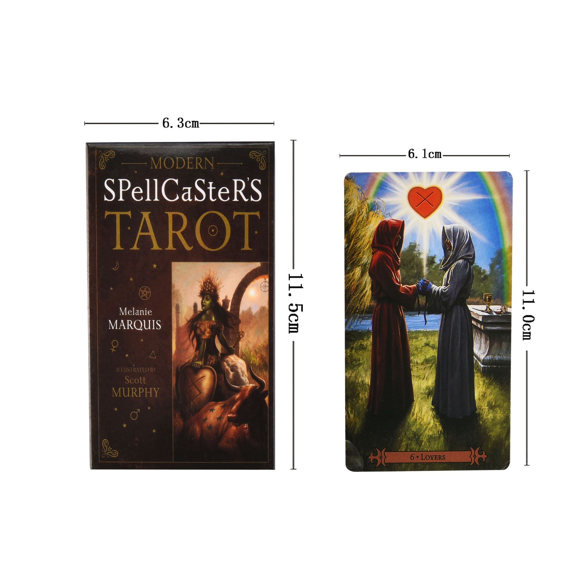 Combo  Bộ Bài Bói Tarot Modern Spellcaster's Tarot New Cao Cấp và Khăn Trải Bàn Tarot