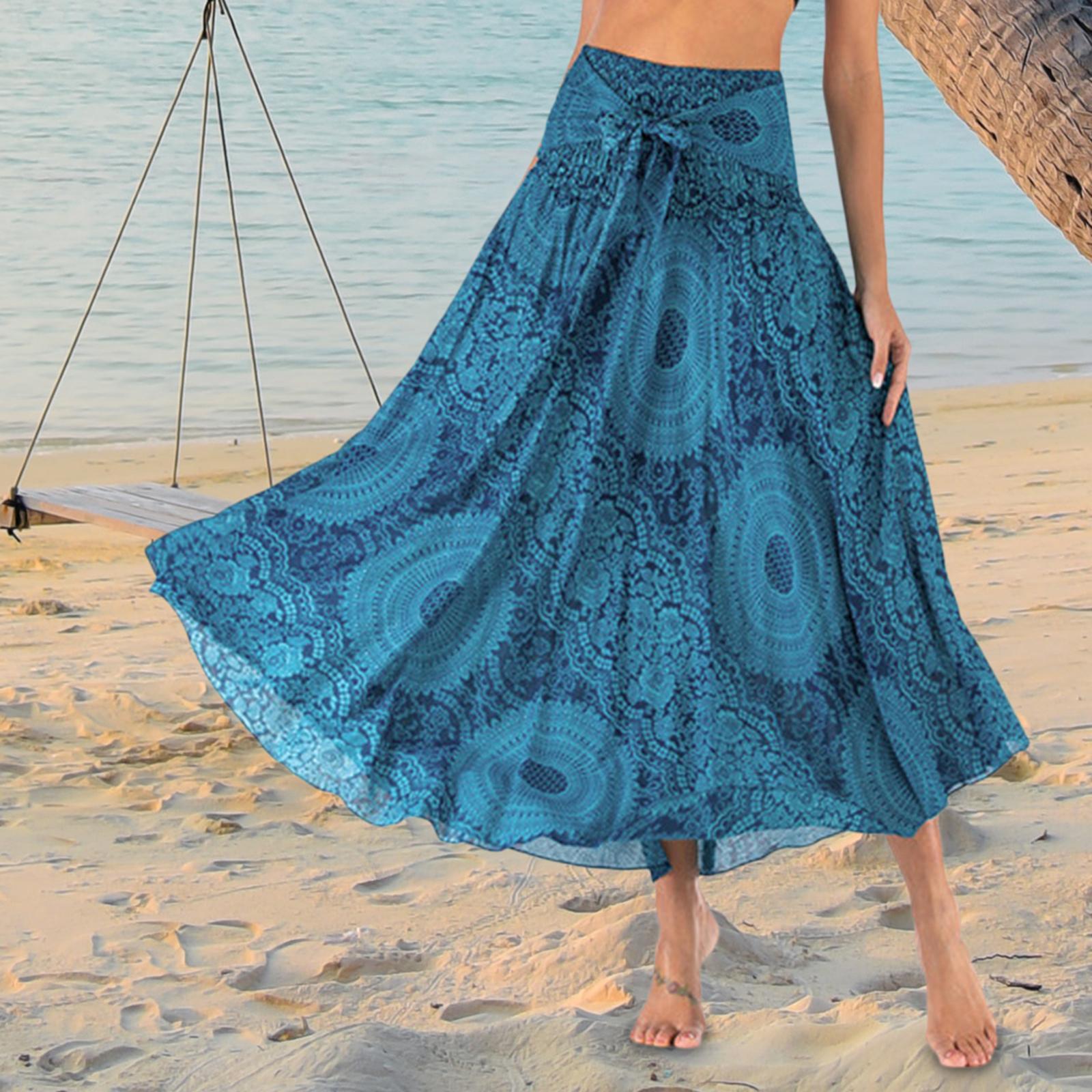 Fashion Women Skirts Bottom Skirt Costume Bohemian High Waist Clothing