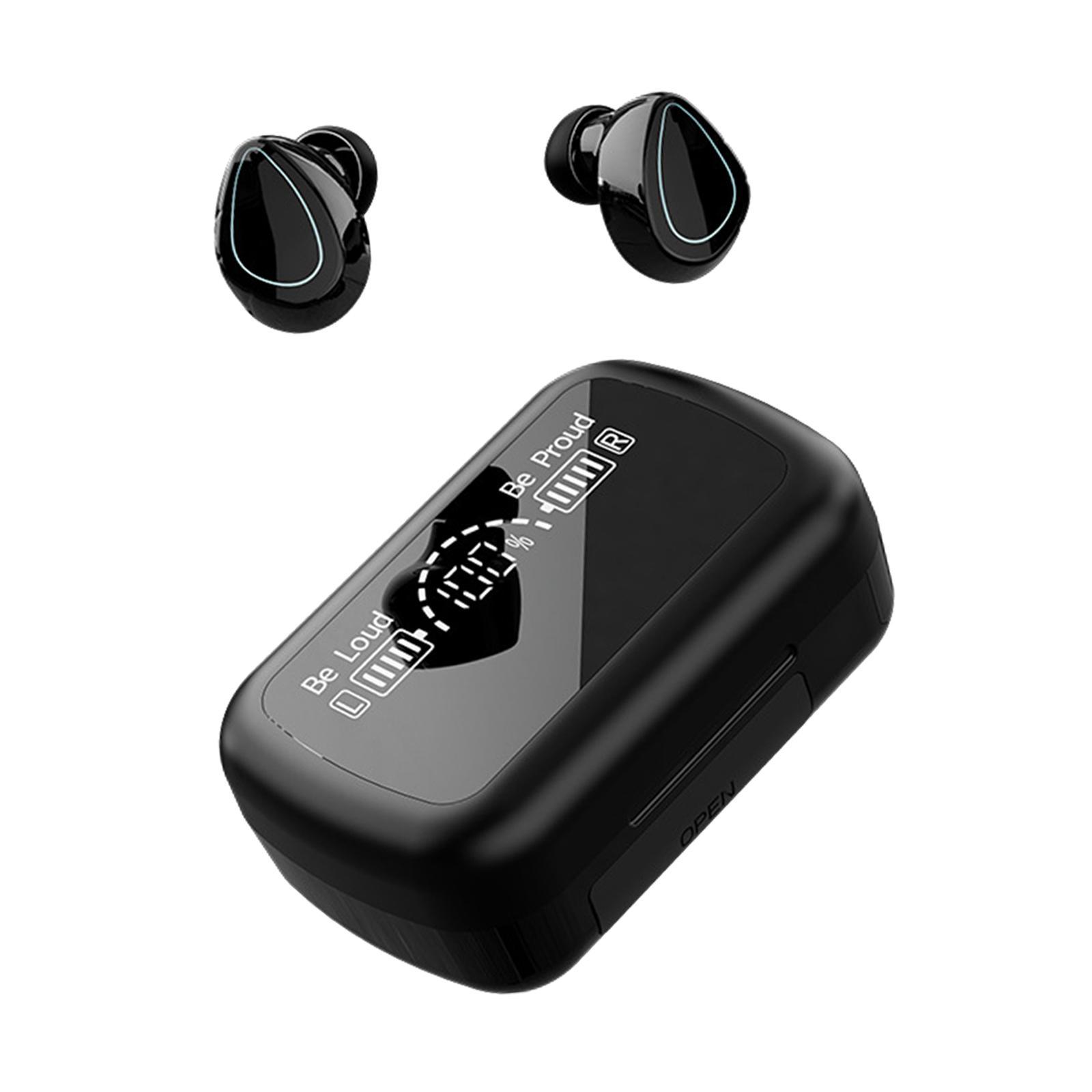 With 1200mAh Charging Case Sweatproof Headset for Business Workout