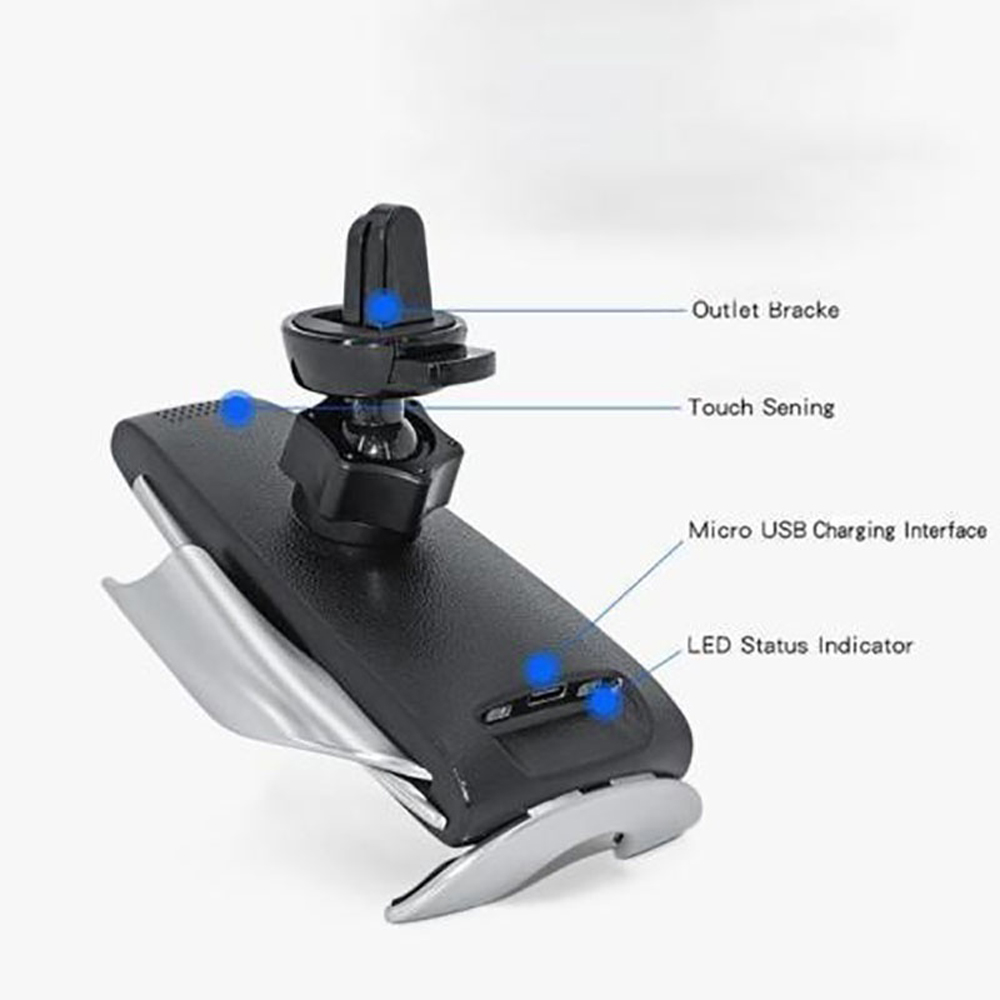 Giá đỡ điện thoại sạc ô tô không dây có thể xoay 360 độ