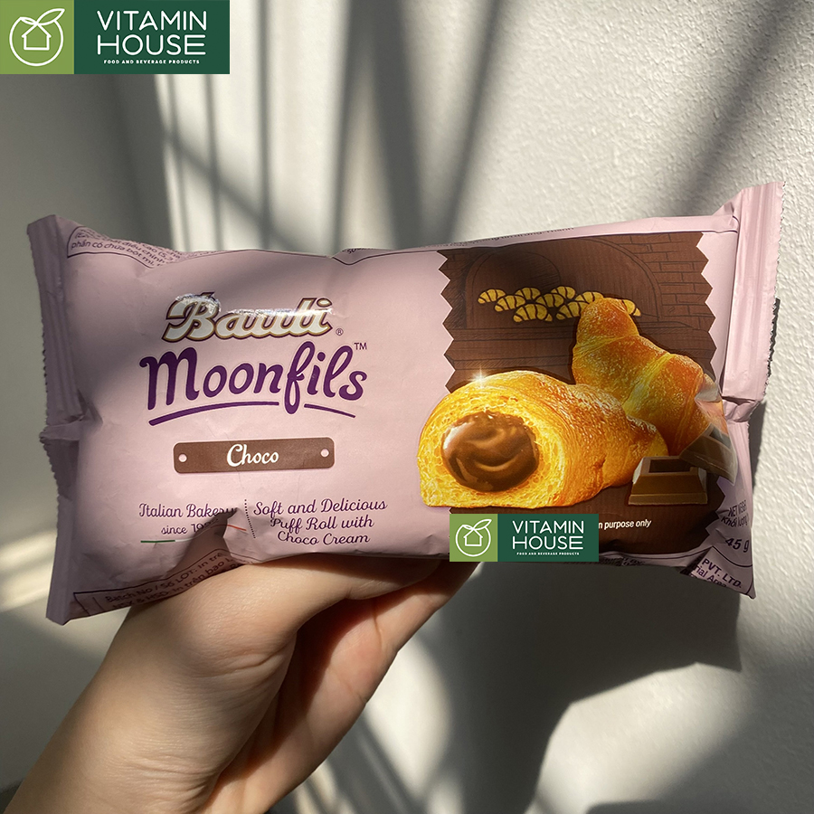 Combo 4 Bánh Sừng Bò Bauli Moonfils vị Socola 45g