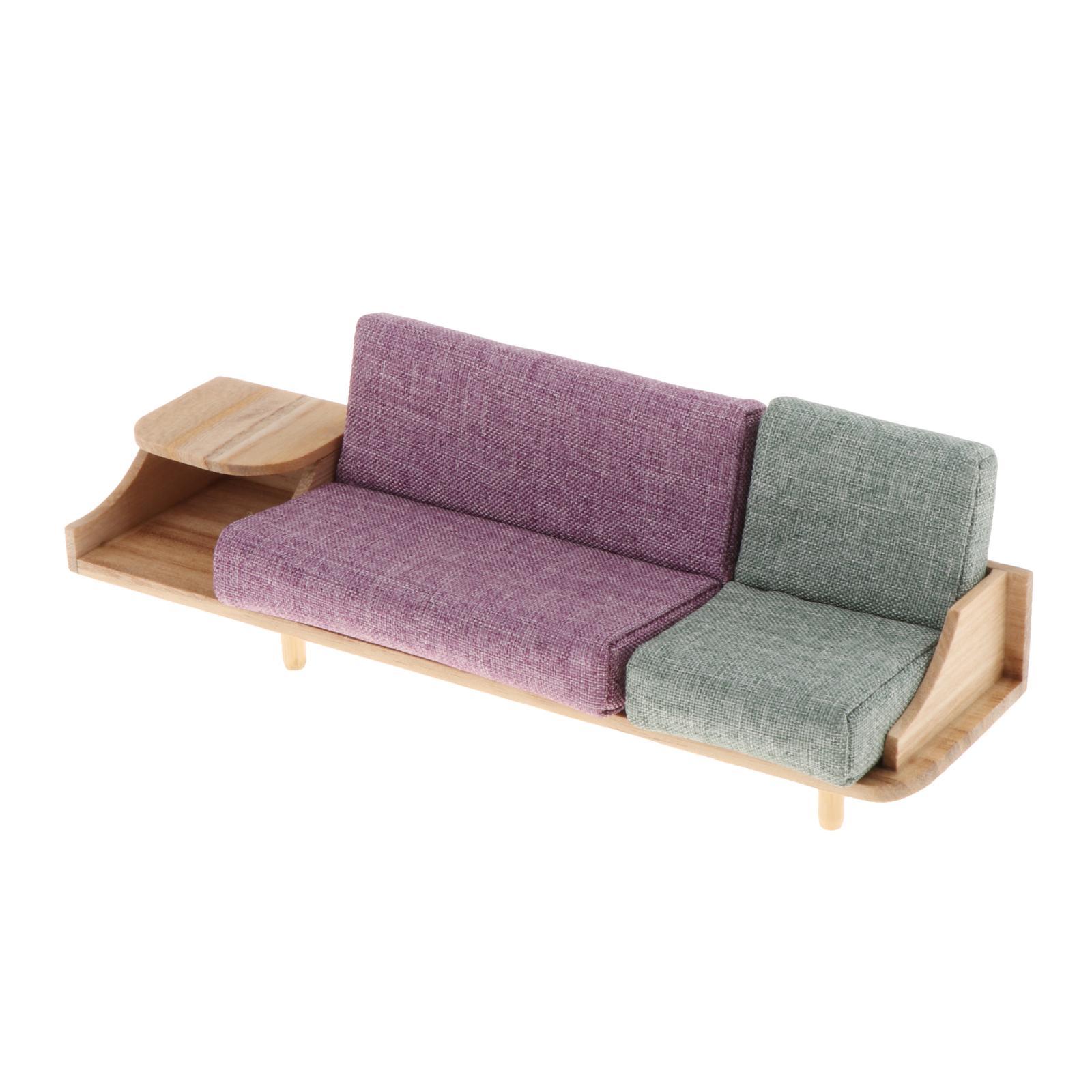 Dollhouse Living Room Furniture 1:12 Sofa Cabinet for Doll House Accessories