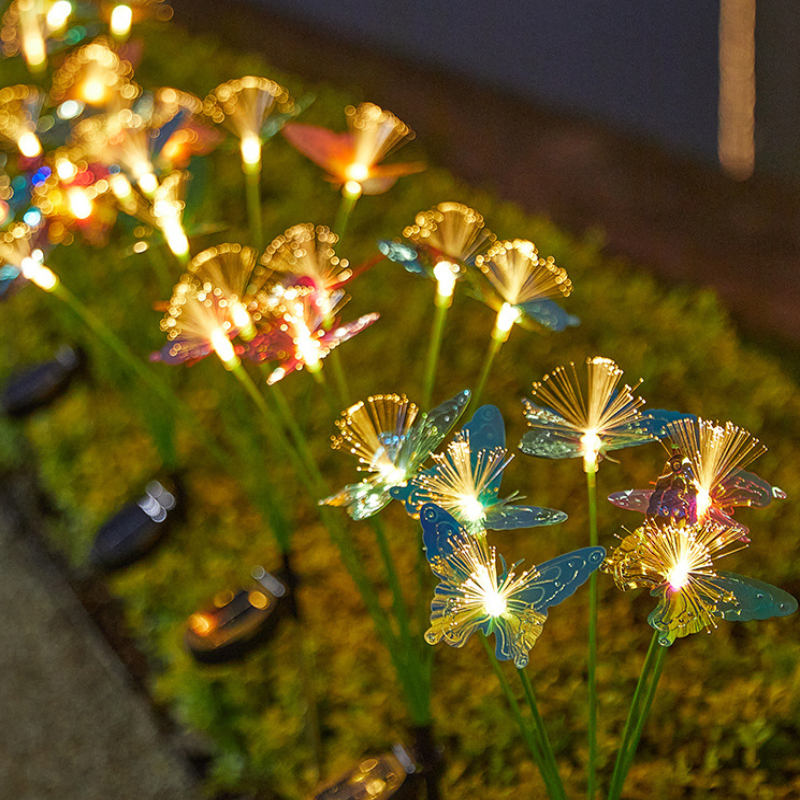 Đèn Trang Trí Năng Lượng Mặt Trời Hình Bướm, 8 Bóng LED, Chống Chọi Mọi Thời Tiết - DA3026