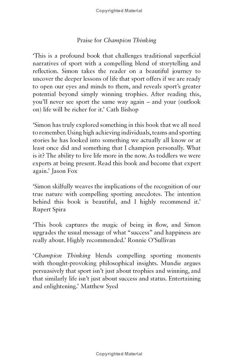 Sách ngoại văn: Champion Thinking - Get Out Of Your Own Way, Find Your Peak Performance