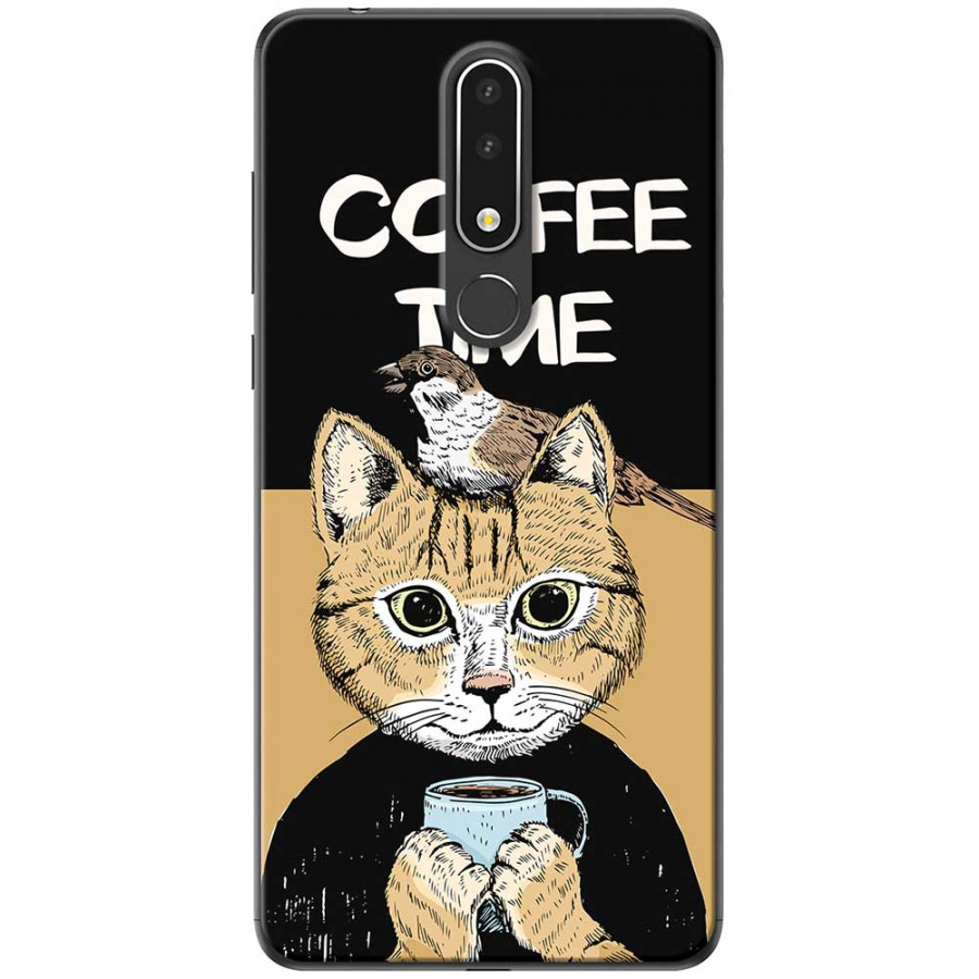 Ốp lưng dành cho  Nokia 3.1 Plus mẫu Mèo cầm ly